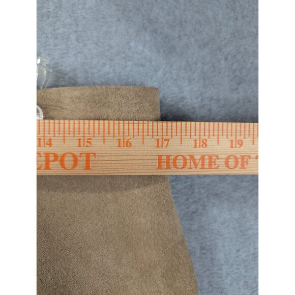 Bagatelle Leather Skirt Womens Size 14 Tan Suede Straight Zipper in the Front - Picture 3 of 13